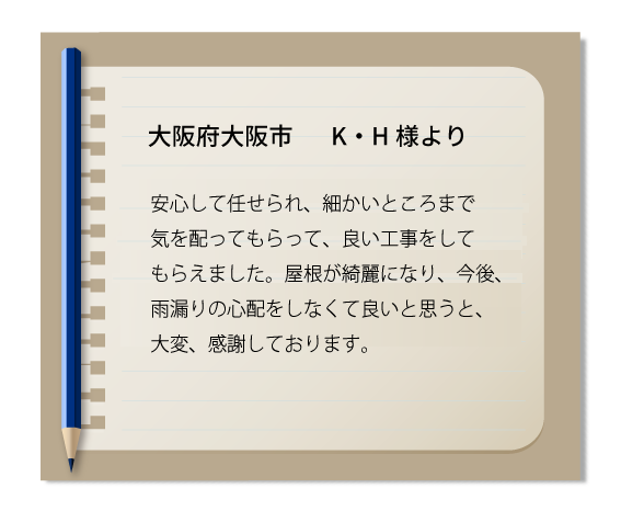 大阪府大阪市 K・H様より